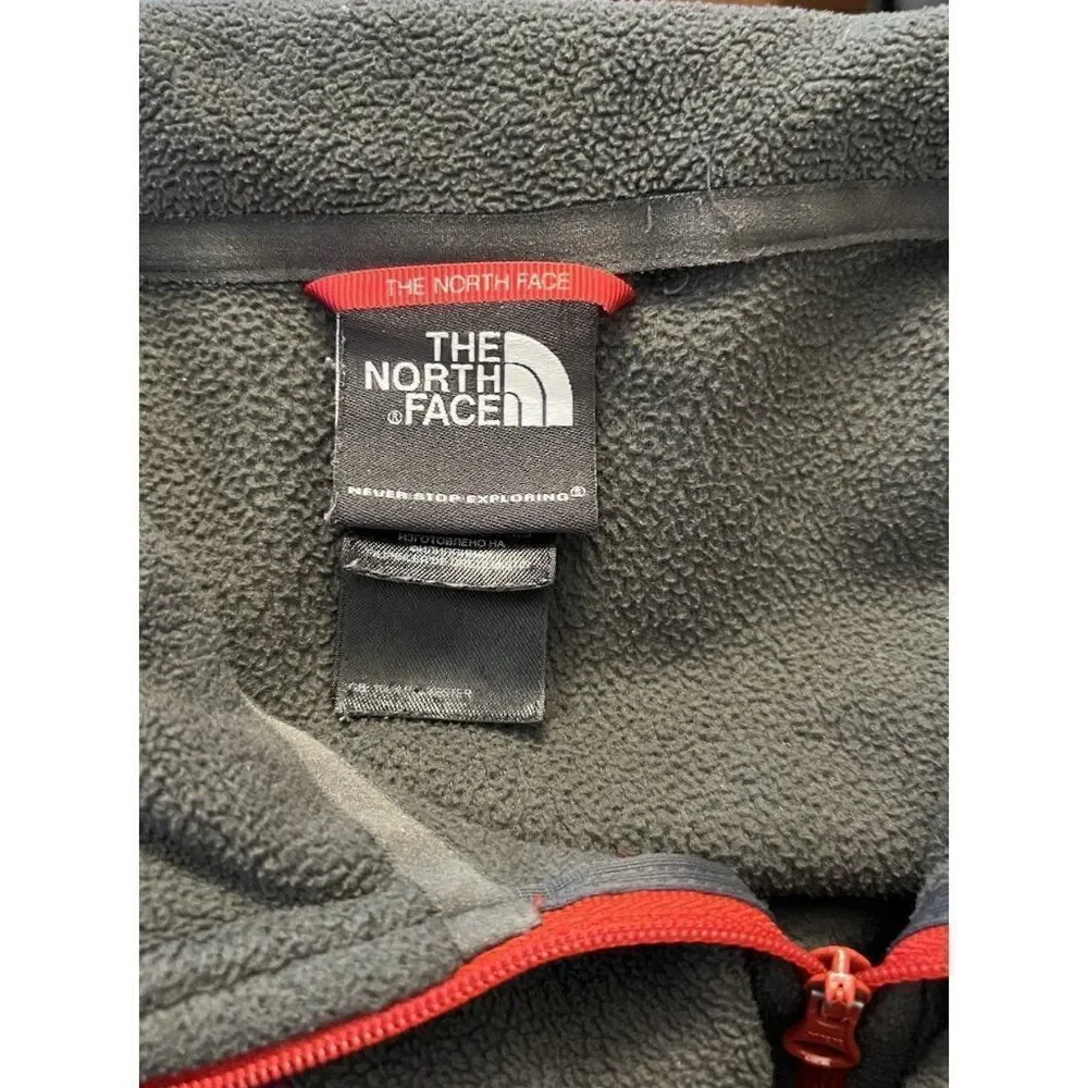 The North Face Mens Large 1/4 Zip Pullover Sweatshirt Steel Gray Jacket